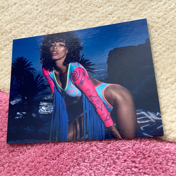 Mamadoux Elliott Beach Art School Crop Top XS pink blue multi color 90s pattern - Picture 7 of 8